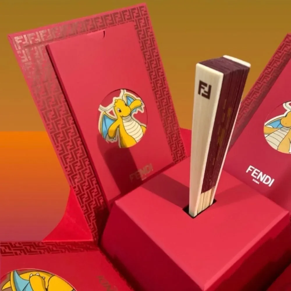 Fendi Red Dragon Motif Luxury Box Complete